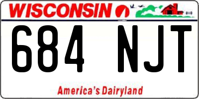 WI license plate 684NJT