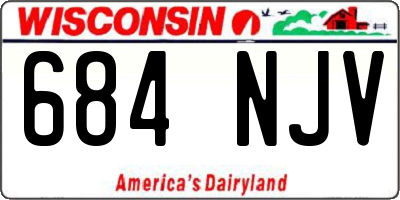 WI license plate 684NJV