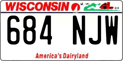 WI license plate 684NJW