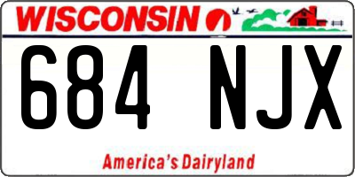 WI license plate 684NJX
