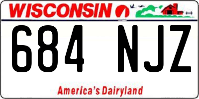 WI license plate 684NJZ