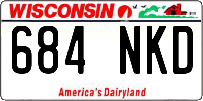 WI license plate 684NKD