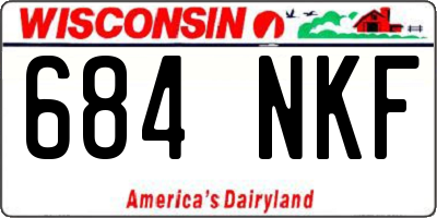 WI license plate 684NKF