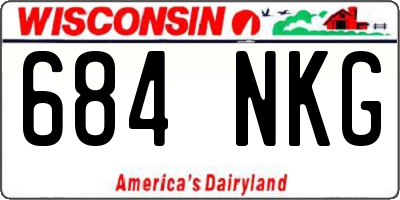 WI license plate 684NKG