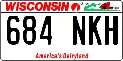 WI license plate 684NKH