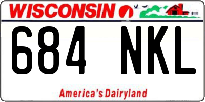 WI license plate 684NKL