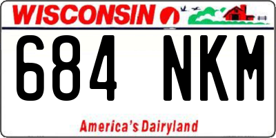 WI license plate 684NKM