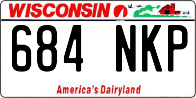 WI license plate 684NKP