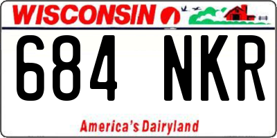 WI license plate 684NKR