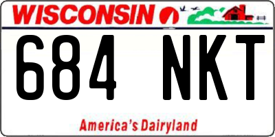 WI license plate 684NKT