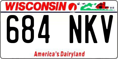 WI license plate 684NKV