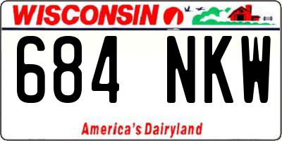 WI license plate 684NKW