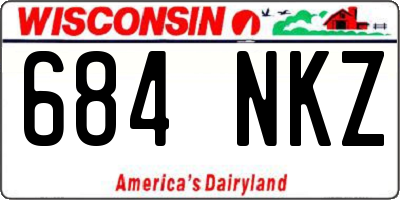 WI license plate 684NKZ