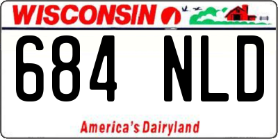 WI license plate 684NLD