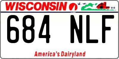 WI license plate 684NLF