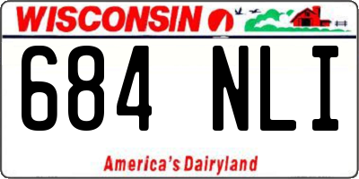 WI license plate 684NLI