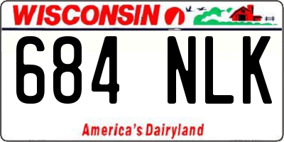 WI license plate 684NLK