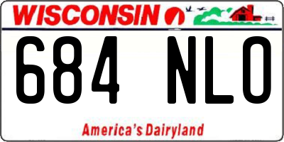 WI license plate 684NLO
