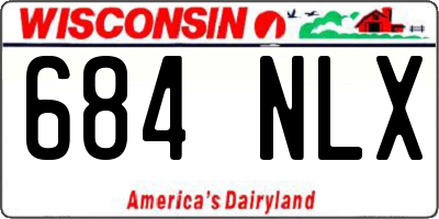 WI license plate 684NLX