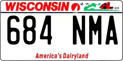WI license plate 684NMA