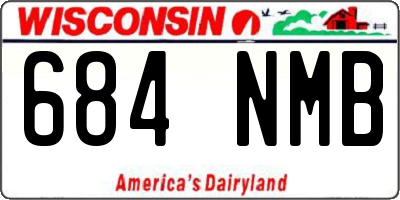 WI license plate 684NMB