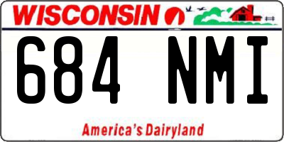 WI license plate 684NMI