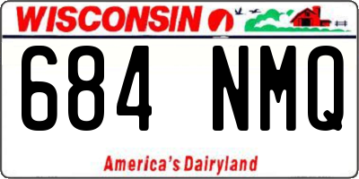 WI license plate 684NMQ