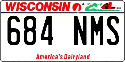 WI license plate 684NMS