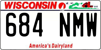 WI license plate 684NMW
