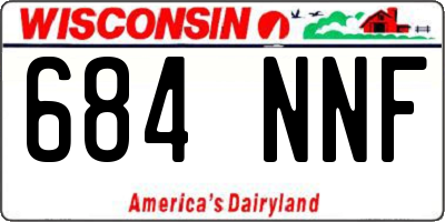 WI license plate 684NNF