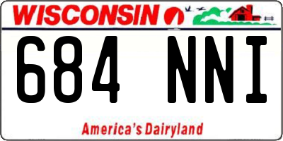 WI license plate 684NNI