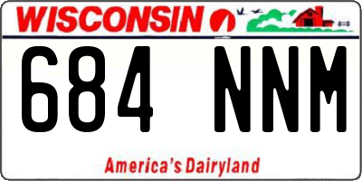 WI license plate 684NNM