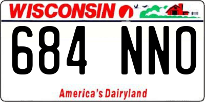 WI license plate 684NNO