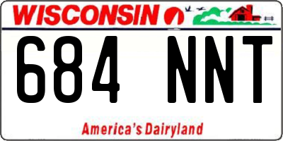 WI license plate 684NNT