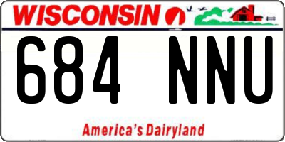 WI license plate 684NNU