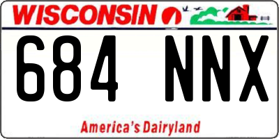 WI license plate 684NNX