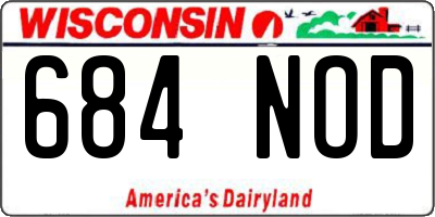 WI license plate 684NOD