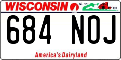 WI license plate 684NOJ