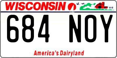 WI license plate 684NOY