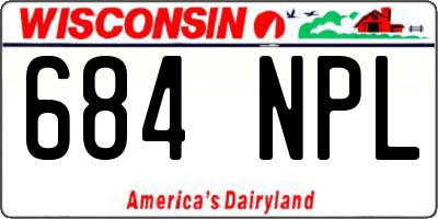 WI license plate 684NPL
