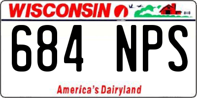 WI license plate 684NPS