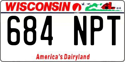 WI license plate 684NPT