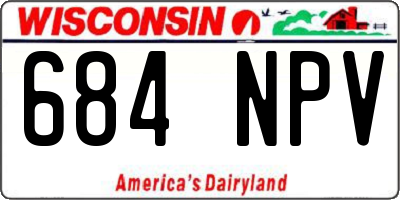 WI license plate 684NPV