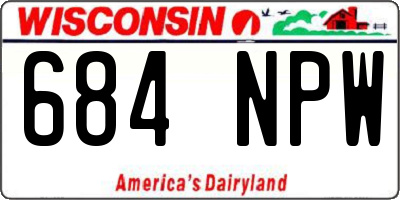 WI license plate 684NPW