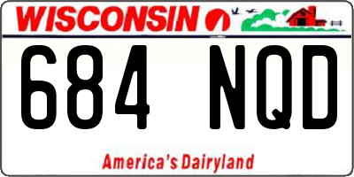 WI license plate 684NQD