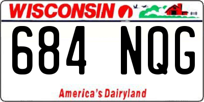 WI license plate 684NQG