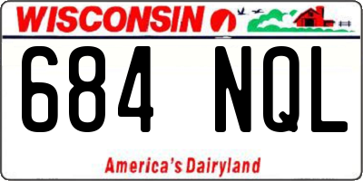 WI license plate 684NQL