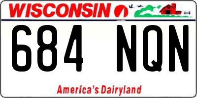 WI license plate 684NQN