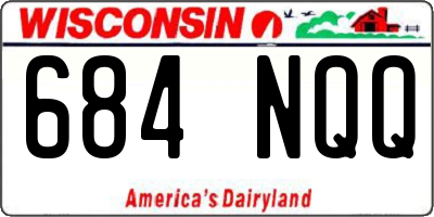 WI license plate 684NQQ