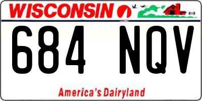 WI license plate 684NQV